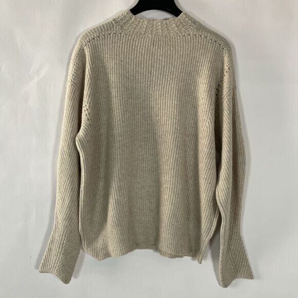 Rebecca Taylor Wool‎ Blend Sweater Scallop Neck Neutral Classic Old Money Staple - Picture 11 of 12